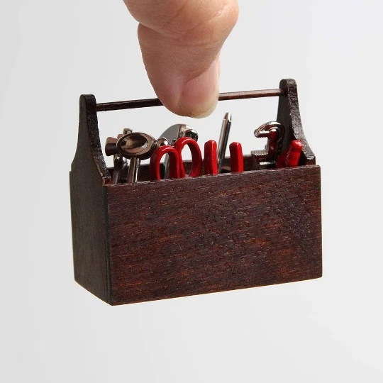 Juego Herramientas Jardín En Miniatura Caja De Herramientas En
