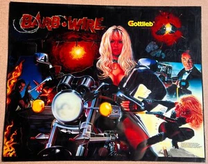 1996 GOTTLIEB Pinball Translite - Barb Wire - NOS - Picture 1 of 2