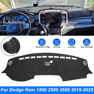 For 2019-2025 Dodge Ram 1500 2500 3500 Anti-Slip Dashboard Cover Dash Mat Carpet - Image 1 of 4