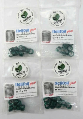4x10pcs Helicoil Plus Stainless Steel Thread Inserts M10x10 - Image 1 of 4