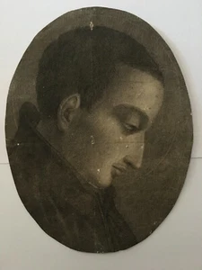 Mantova S. Luigi Gonzaga - rara effige ovale 1782 con nota coeva sul verso - Foto 1 di 3