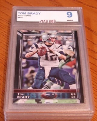 TOM BRADY****2015 TOPPS---Mint 9---#125----PATRIOTS-BUCCANEERS---Mad Dog - Image 1 of 2