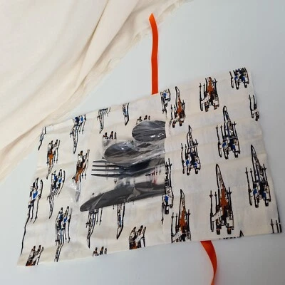 Juego de cubiertos ecológicos Star Wars Mil Falcon tela oficina trabajo picnic camping vacaciones Foto 1 de 4