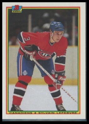 Sylvain Lefebvre 1990-91 Bowman #48 Montreal Canadiens Hockey - Image 1 of 2
