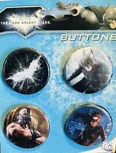 Batman The Dark Knight Rises - Bane, Batman, Batgirl- 1” Button Pins 4-Pack - Picture 1 of 2