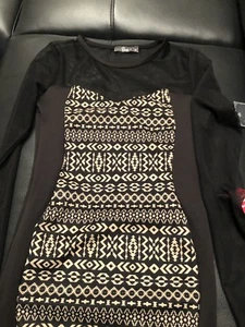 Womens Girls Long Sleeve Bodycon Cocktail Evening Party Mini Dress - Picture 1 of 2