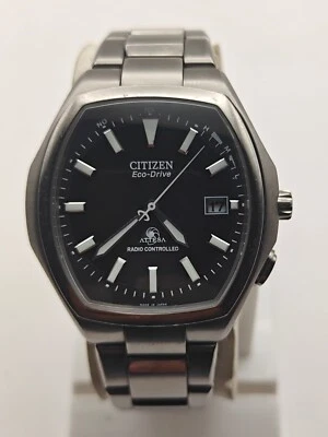 Citizen Attesa 男式 Eco-Drive 收音机 Cont. Date 41mm H411-T006728-Y 钛机身 — 第 1/4 张图片
