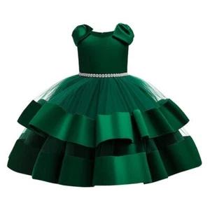 Kids Flower Princess Dresses Girls Elegant Princess Wedding  Dresses Prom Party - Picture 1 of 23