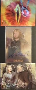TOPPS CHROME LORD OF THE RINGS TRILOGY FARAMIR AUTOGRAPH DAVID WENHAM +ADDED Cds - Picture 1 of 4