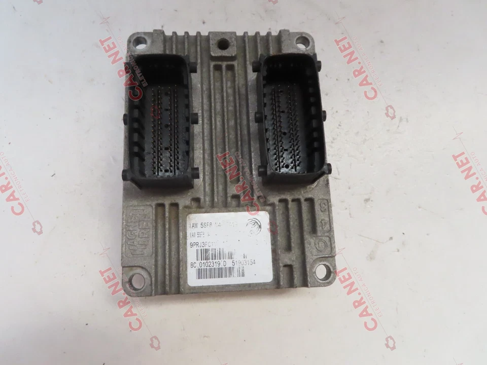 51903154 CENTRALINA MOTORE ECU FIAT PANDA 169 1.2 8v 169A4000 IAW 5SF8.M4 HW409 — 第 1/4 张图片