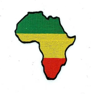 Patch Aufnäher gestickt Afrika Karte Rasta Rastafarai Löwe Judah Reggae - Bild 1 von 1