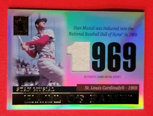 Stan Musial GAME USED JERSEY CARD 2004 TOPPS TRIBUTE ST LOUIS CARDINALS - Picture 1 of 2