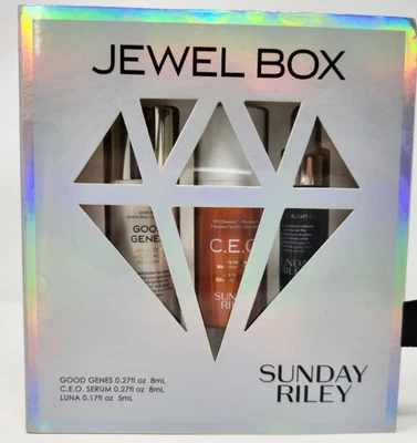 SUNDAY RILEY Jewel Box Kit: Good Genes, C.E.O. Serum, Luna NIB - Image 1 of 4