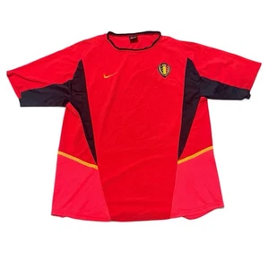 BELGIUM NATIONAL TEAM 2002 2004 Home Football Shirt Soccer Jersey Nike Sz Medium - Picture 1 of 6