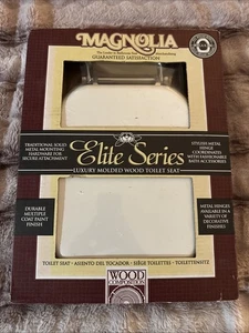 Magnolia Elite Series Toilet Seat Molded Wood White Fit Regular Round Bowl NIB - Picture 1 of 11