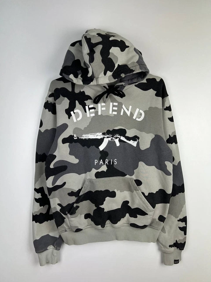 Sudadera con capucha vintage Defend Paris talla S Foto 1 de 4