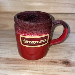 New SNAP-ON TOOLS Handmade DENEEN POTTERY USA Red Drip Glaze Coffee Cup, 2023 - Picture 1 of 7