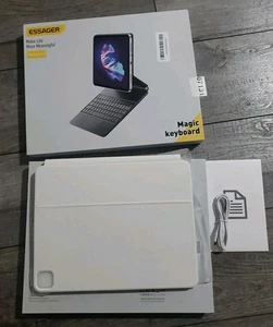 ESSAGER Magnetische Tastatur Hülle für iPad Pro 12,9" 5/4/3. Gen, Touchpad Hintergrundbeleuchtung  - Bild 1 von 12