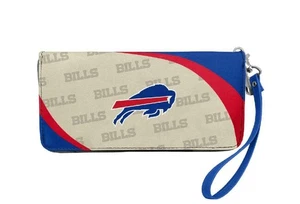 Portafoglio donna Buffalo Bills curvo zip organizer da polso - Foto 1 di 3