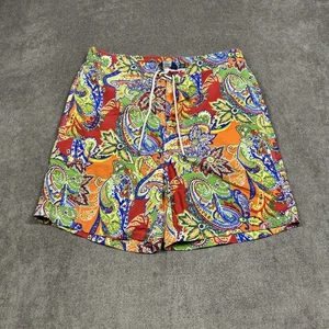 Polo Ralph Lauren Shorts Mens L 34 x 7" Paisley Mesh Lined Swim Trunks Beach - Picture 1 of 8