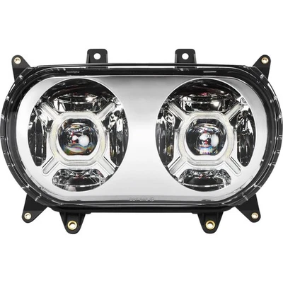Custom Dynamics LED Headlight - Chrome fits Harley-Davidson Road Glide CD-RG-H-C - Image 1 of 4