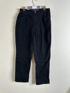 Gloria Vanderbilt Jeans size 14 29x26.5 black Short Mom Straight Womens - Picture 1 of 9