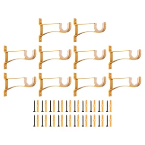 10 Stück Gardinenstangenhalter, 115 mm einzelne Gardinenhalter für 1" Stange, gold - Bild 1 von 6