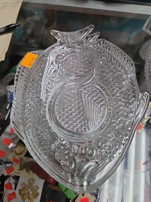 Fish Glass Plates for Shrimp Cocktail- Set of 4 - Image 1 of 4