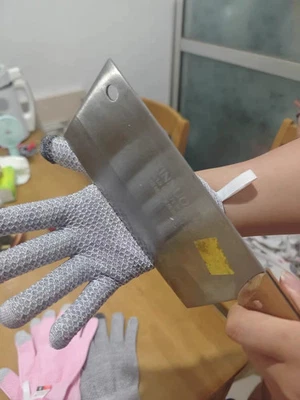 5 Stufe Schnittfeste Schnittschutz Handschuhe Metzger Küche Glas ArbeitWerkzeug  - Bild 1 von 4