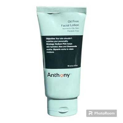 Loción facial sin aceite Anthony 3 oz 90 ml nueva y sellada sin parabenos Foto 1 de 2