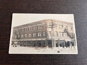 RPPC Condon Oregon Street Scene at Hotel Building early 1900s - Picture 1 of 2