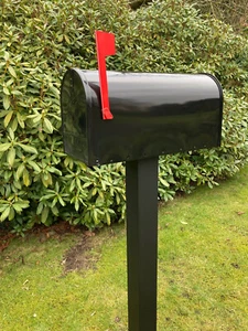 US Mailbox, Größe T-2, Large, Stahl, schwarz, Amerik. Briefkasten, MADE in USA ! - Bild 1 von 3