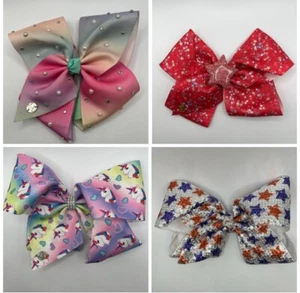 Lot of 4 Jojo Siwa Large 8” Hair Bow Clips - Picture 1 of 14