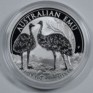 Australia 2019 .9999 1oz Silver Emu in Capsule #07633 - Picture 1 of 2