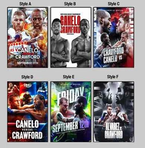 CANELO ALVAREZ vs. TERRENCE CRAWFORD Las Vegas 2025 Boxing Fight Poster - Picture 1 of 8