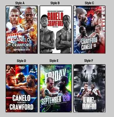 CANELO ALVAREZ vs. TERRENCE CRAWFORD Las Vegas 2025 Boxing Fight Poster - Image 1 of 4