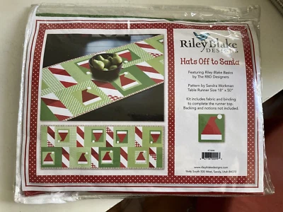 Kit de edredón corredor de mesa sombreros para Santa Sandra Workman 18" x 50" ~ Navidad Foto 1 de 2