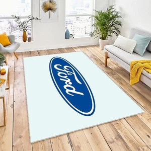 Ford Logo Rug, Cool Decoration, Awesome Carpet, Ford Carpet, Ford Auto Carpet - Picture 1 of 12
