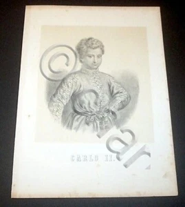 House of Savoy Portrait Charles II Print 1490-1496 - Picture 1 of 1