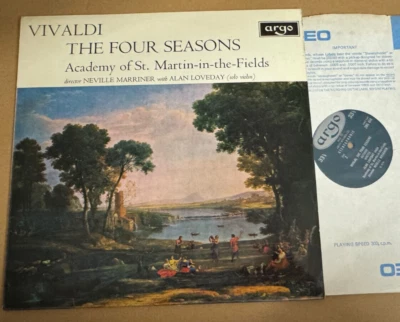 ZRG 654 Vivaldi The Four Seasons ASMF Marriner UK Oval - Image 1 of 2