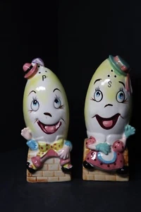 vtg Humpty Dumpty Salt & Pepper Shakers – TILSO Japan Anthropomorphic Pair, 6" - Picture 1 of 7