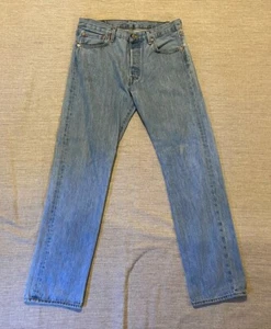 Levi’s 501 Herren Jeans 33x34 Blau Denim Straight Leg Button Fly - Bild 1 von 6