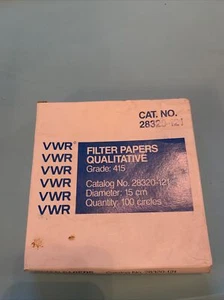 Neuer Karton mit 100 VWR Grade 415 Filterpapieren Kat Nr. 28320-121 15cm - Bild 1 von 1