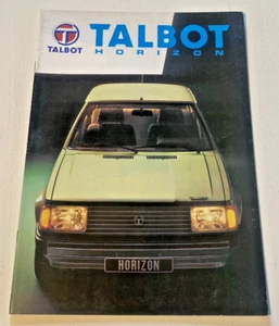 Brochure de Vente TALBOT HORIZON - 1982 - Bel Etat. - Picture 1 of 6