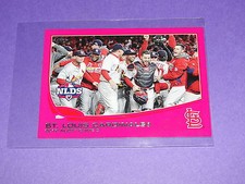 2013 Topps #269 Mini Pink Variant/25 ST LOUIS CARDINALS Team Card - 2012 NLDS