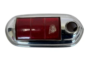 1949 Dodge Wayfarer Rear Tail Light Lamp Red Lens W/ Chrome Bezel 1257320 NOS - Picture 1 of 7
