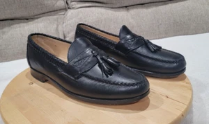 Allen Edmonds Maxfield Loafer Shoes Mens Size 10.5 D Black Tassel Leather USA - Picture 1 of 13