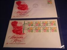 Scotts #1737 & 1737a "American Roses" Matching FDCs with ART CRAFT cachets WOW!