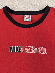 Vintage Team Nike Sports Fleece Men's XL Red Black Fleece Nike Basketball 90's