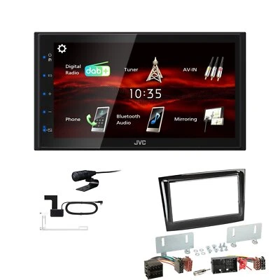 JVC KW-M180DBT 2DIN DAB+ Autoradio für Fiat Doblo ab 2015 piano black - Bild 1 von 4
